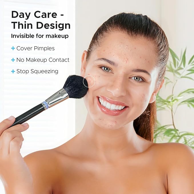 LitBear Pimple Patches for Face, 400 Counts Day and Night Acne Patches, Hydrocolloid Patches for Covering Zit and Blemishes, Large Breakouts, 5 Sizes Thin & Thick Spot Dots Stickers for Chin, Forehead