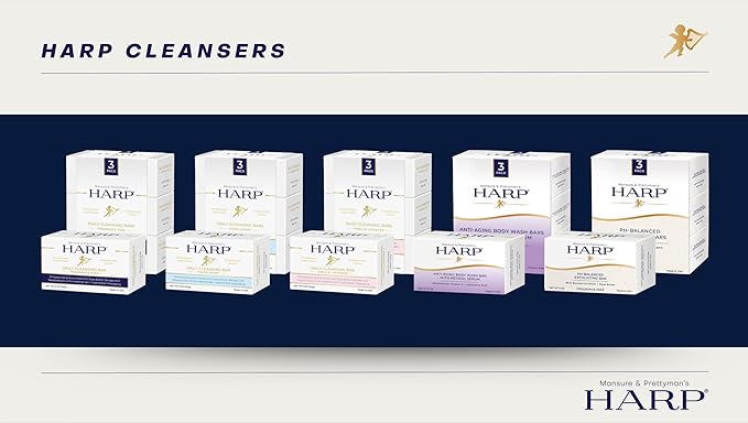 HARP pH-Balanced (5.0-6.0) Exfoliating Body Wash Bar - FRAGRANCE FREE. Bamboo Powder Exfoliation -the perfect consistency. Soap/Lye/Preservative/Dye/Masking agent-Free. Non-comedogenic.