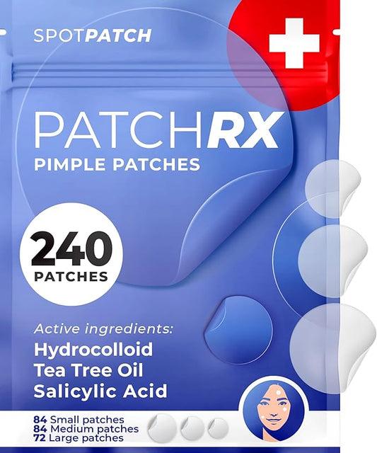 Pimple Patches for Face (240 Patches), Hydrocolloid Acne Patches with Tea Tree Oil & Salicylic Acid, Pimple Patch Pimple Stickers, Hydrocolloid Patch Acne Dots Acne Pimple Patches For Face