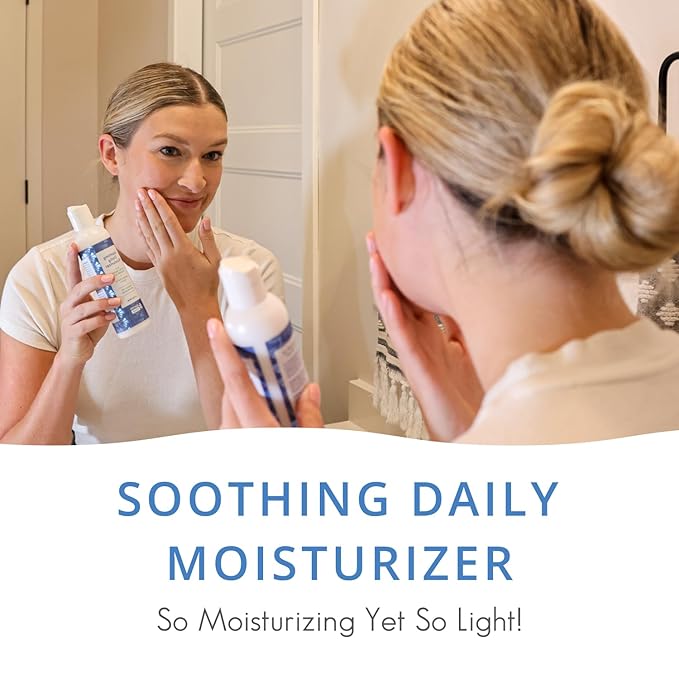 Soothing Daily Moisturizer | Lightweight Hydrating Moisturizer for Acne-Prone Skin on Face and Body | Mandelic Acid, Aloe Vera, Squalane, Hyaluronic Acid & Botanical Extracts | 6.7 oz