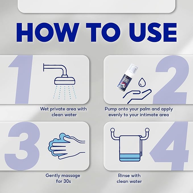 Masculine Foam Amorous | 3-Barrier Intimate Protection | Gentle Intimate Wash for Men | pH Balanced | Natural Ingredients | Warm & Attractive Fragrance | Removes Sweat, Bad Odor 3.38 fl. oz