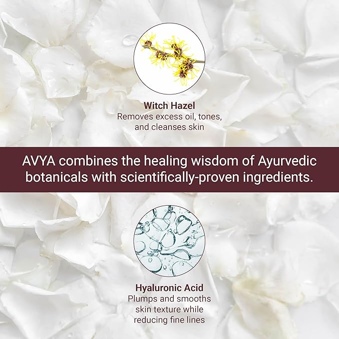 AVYA Pore Minimizing Toner (4 fl oz) - Infused with Hyaluronic Acid, Witch Hazel for Toning and Cleansing, Licorice Root for Soothing and Redness Reduction