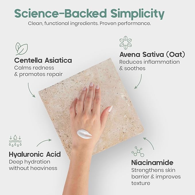 RYO Emulsion Gel Moisturizer - Lightweight Face Lotion with Hyaluronic Acid, Niacinamide & Centella Asiatica - Hydrates, Soothes & Strengthens Barrier - For Sensitive & Acne-Prone Skin