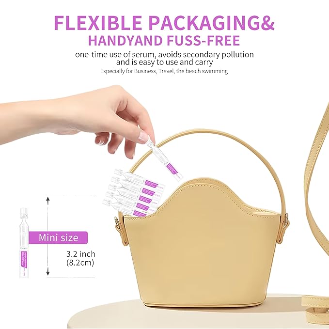 Ceramide Serum for Dry Sensitive Skin - Triple Ceramide Complex + Hyaluronic Acid, Strengthening Moisturizer, Gentle Non-Greasy Formula, 30 Single-Dose Ampoules