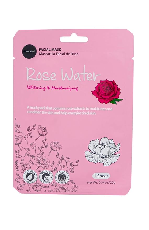 Celavi Essence Facial Sheet Face Mask Classic Authentic Korean Moisturizing Skincare, Pack of 5 (LIMITED EDITION)