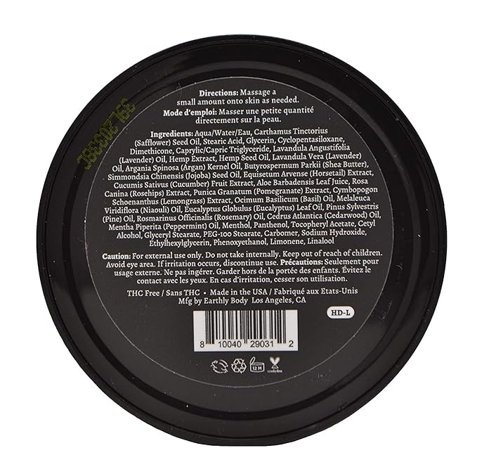 Earthly Body Intensive Cream - Topical Muscle, Knees, Joints, Back, Neck and Shoulder Rub - Organic Ingredients - 1.7 Ounces (Lavender, Pack of 2)