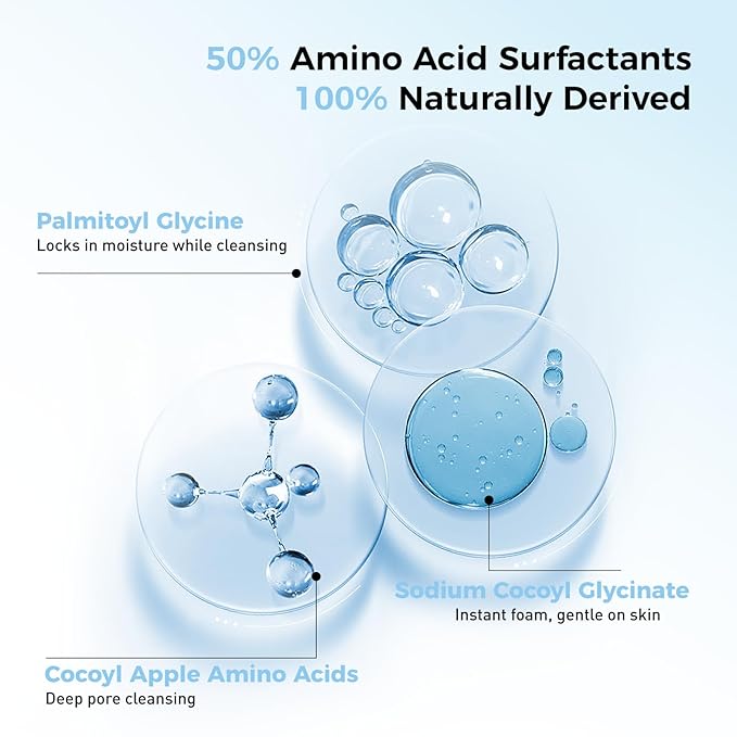 WNP Double Cleanser Duo for Facial Cleansing: Amino Acid Deep Clean Gel & Hyaluronic Acid Hydrating Face Wash for Gentle, Non-Stripping, Moisture-Locking Daily Cleanse