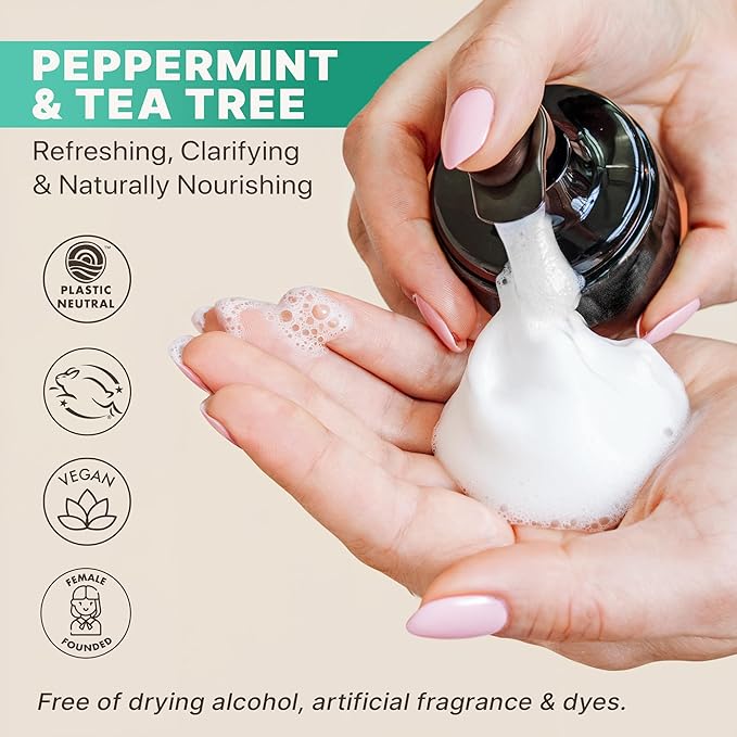 Beauty by Earth Foaming Face Wash Cleanser โ Gentle, Non-Toxic Daily Facial Wash for Sensitive & Oily Skin, Natural & Organic Ingredients, Made in USA