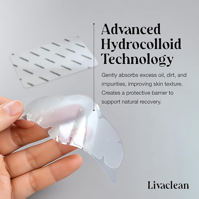 LivaClean 20 CT Nose Pore Strips – Nose Pimple Patch & Hydrocolloid Pore Patches for Pimples, Oil & Clogged Pores – Acne Strips, Pimple Patch for Face & Skin Care