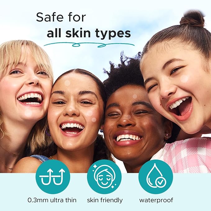 Pimple Patch Acne Patch, 4 Sizes 560 Patches Acne Absorbing Cover Patch, Hydrocolloid Invisible Acne Patches For Face Zit Patch Acne Dots Tea Tree, Calendula Oil - 4 Pack