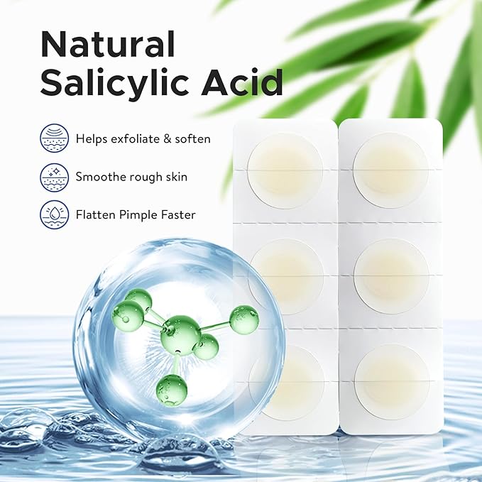 LitBear Pimple Patches, Upgraded Invisible Acne Cover Patch, Hydrocolloid Acne Patches for Face with Salicylic Acid