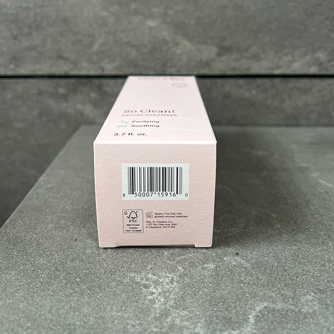 FLEUR & BEE Face Wash | 100% Vegan & Cruelty Free | Non Drying, Gentle, Daily Use | Dermatologist Tested Facial Cleanser with Natural and Organic Ingredients | So Clean (3.7 Fl Oz)