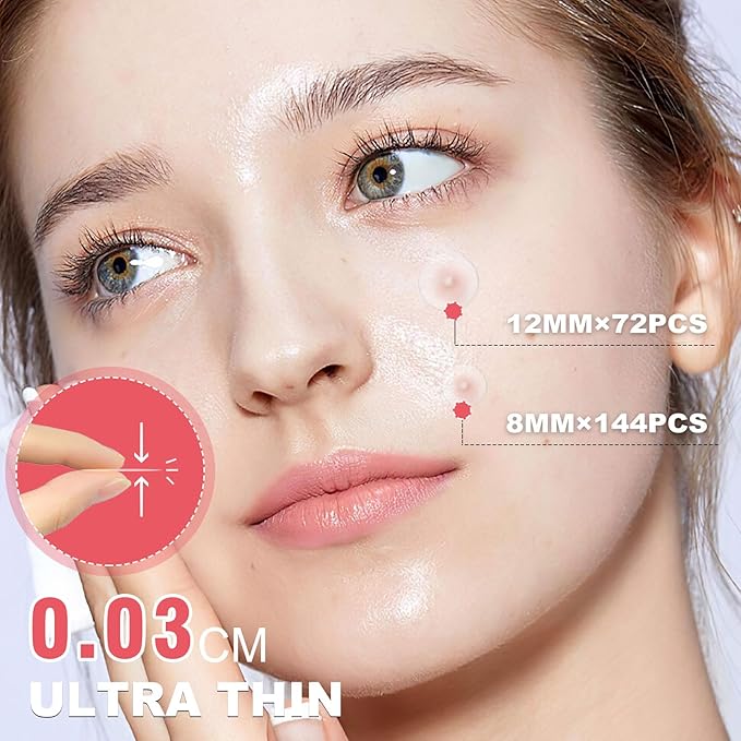 216 Counts Pimple Patches for Face, Hydrocolloid Acne Patches Zit Patches for Face Acne Spot Treatment Patch Cystic Acne Treatment Stickers Blemish Hydrocolloid Cover for all Skin Type