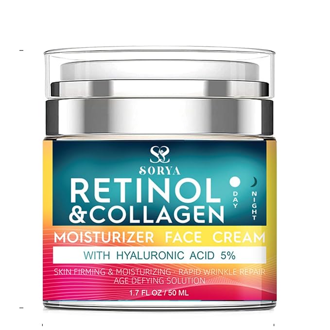 Retinol & Collagen Face Cream ā Anti-Aging Moisturizer for Wrinkles & Fine Lines | Hyaluronic Acid & Peptides | Hydrates & Restores Skin Elasticity