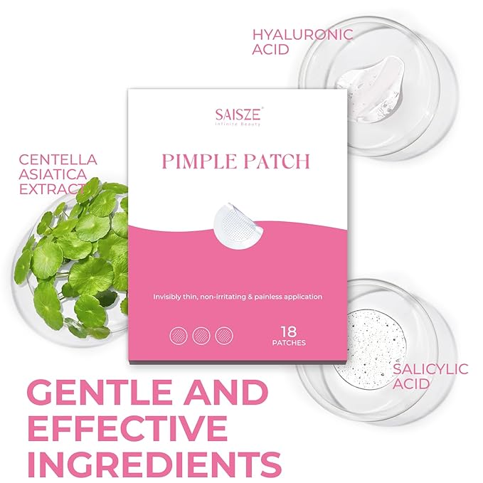 Microdart Pimple Patches, Acne Patch, Hydrocolloid Acne Spot Patch for Early Stage Zits and Hidden Pimples(18 Patches)