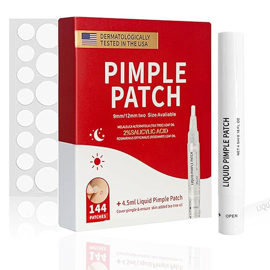 Pimple Patches for Face,Pimple Patch Pimple Stickers - Hydrocolloid Acne Patch for Covering Zits and Blemishes,Invisible Spot Rescue Pen-Quickly Covering and Shrinking Acne