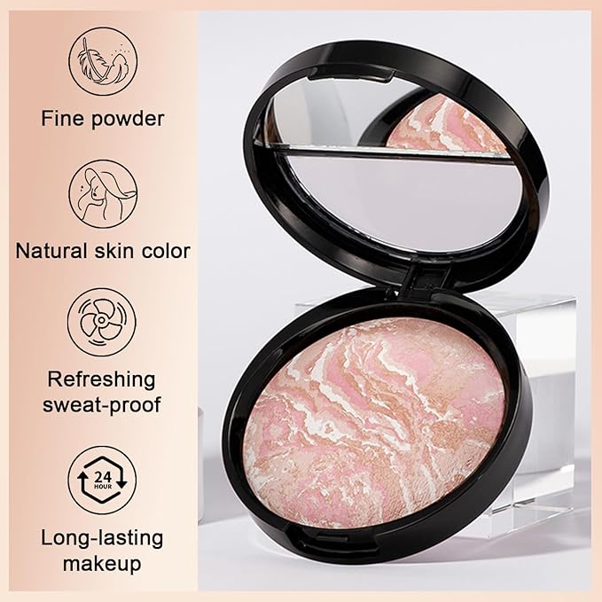 Baked Powder Contour Makeup, Brighten Bronzer Powder, Highlighter