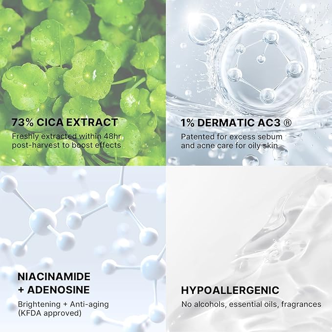 celimax The Real Cica Soothing Cream | with Fresh Cica Extract, Oil Free, Hydrating, Moisturizing, Calming, Dry Oily Combination Sensitive Skin, Korean Skincare, Lightweight Gel Cream, 50ml