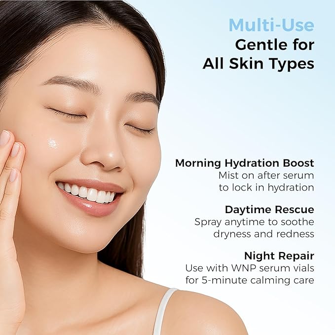 WNP Hyaluronic Acid Hydrating&Soothing Toner: 4D Hyaluronic Acid,Red Algae Extract,Bifida Ferment Lysate, Panthenol Deep Moisture&Skin Barrier Repair Vegan Skincare for Dry & Sensitive Skin