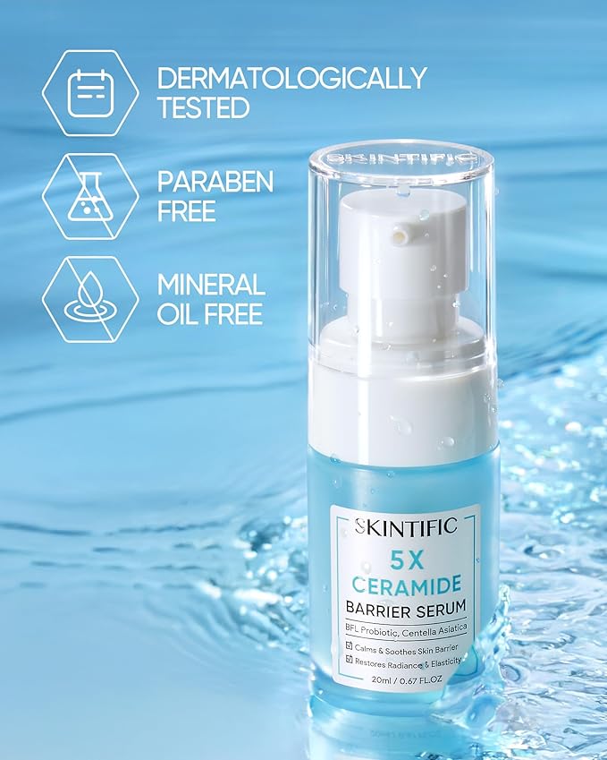 5X Ceramide Barrier Repair Serum for Dry & Sensitive Skin Barrier Repair with Ceramide, Centella and Hyaluronic Acid