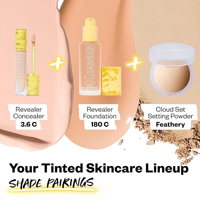 Kosas Revealer Concealer - Medium Coverage Makeup with 3.6 C)