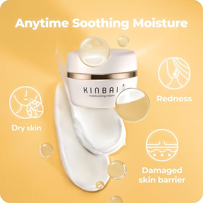 Moisturizer - Hydrating Face Cream for Dry Skin - Lightweight, Silky Texture - Collagen Boosting Peptides - Made in Japan - Wildflower Fragrance