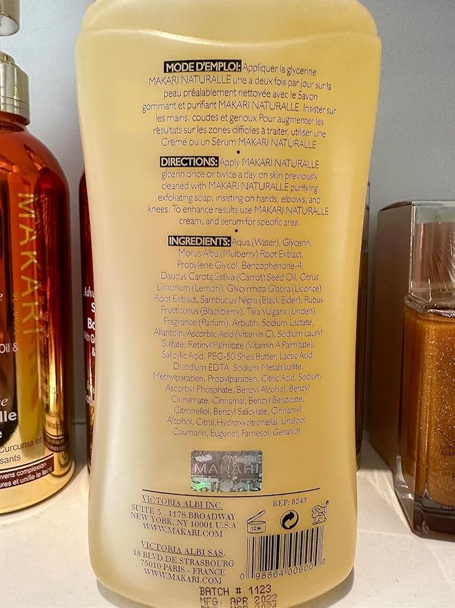 MAKARI Naturalle Carotonic Extreme Body Glycerin 2 Pack (16.6 oz) | Helps Brighten and Fade Body Scars and Marks | Glycerin Oil for All Skin Types | Safe for Sensitive Skin and Kids Ages 12 and Up