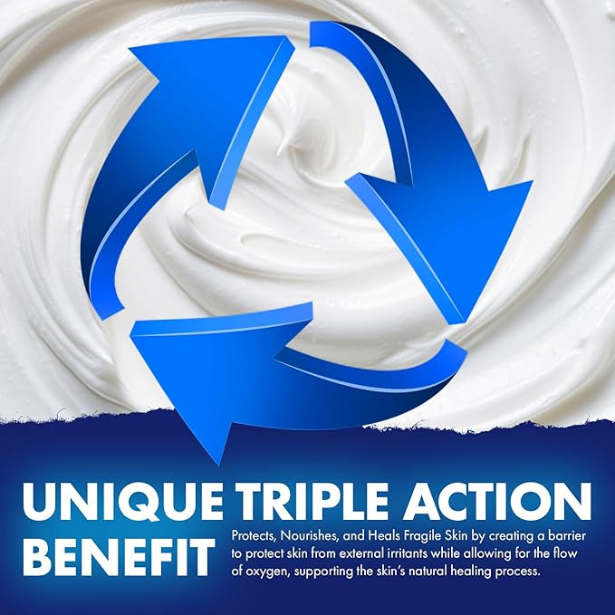 Fragile Skin Protective Ointment | Hospital Grade Healing Ointment, Barrier Cream & Skin Protectant w/Calendula for Treatment of Eczema, Psoriasis, Dermatitis, Bed Sores, Chafing (Pack of 3)