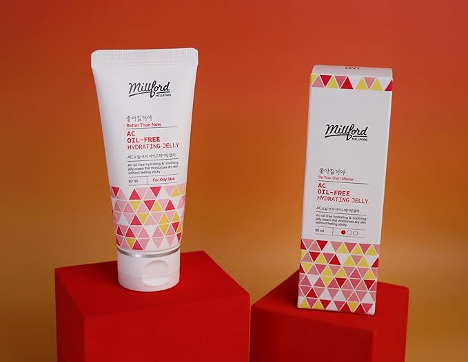 AC Oil-Free Hydrating Jelly 2.7Oz, 80ml, Oil Free Facial Moisturizer for Acne-Prone Skin, Niacinamide 2%, Unscented, Mild, Soothing Cream, Non Greasy Moisturizer, Korean Skincare