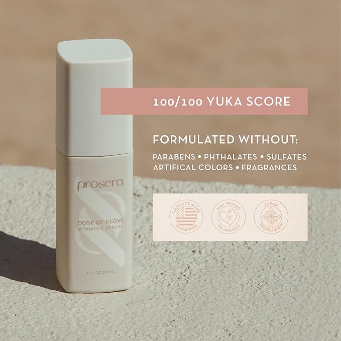 Dose of Glow Vitamin C Serum- Hydrating and Brightening Serum with Peptides, Hyaluronic Acid, Niacinamide and CoQ10. Firms Skin and Reduces Dark Spots and Fine Lines. 1 fl oz