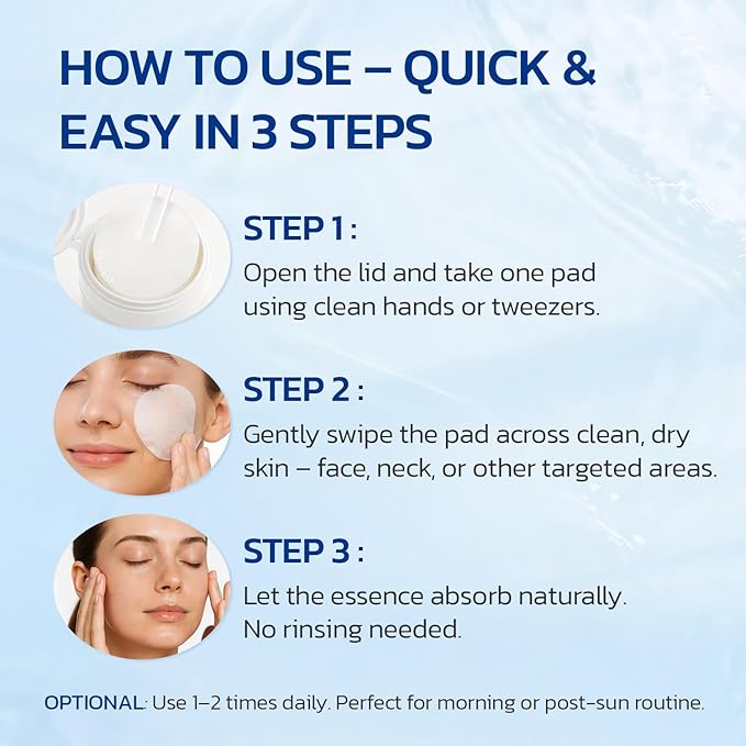 Soothing & Clarifying Toner Pads with Botanical Extracts, Tranexamic Acid, and Peptides – 125 Pre-Soaked Pads for Sensitive Skin, Redness Relief & Texture Care