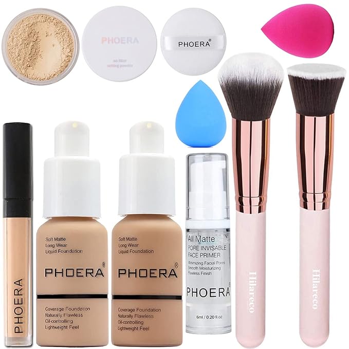 PHOERA Foundation,Full Coverage Foundation,PHOERA Primer,PHOERA Powder,PHOERA Concealer PHOERA 105 Sand)