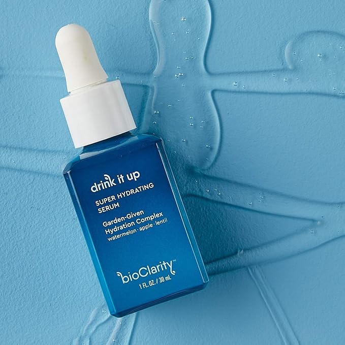 BioClarity Oil-Free Deep Hydrating Serum, 100% Vegan, Non-Toxic, Long-Lasting Hydration, With Vitamin E, Lentil & Watermelon, Lightweight Moisturizing Formula for All Skin Types, 1 fl. oz.