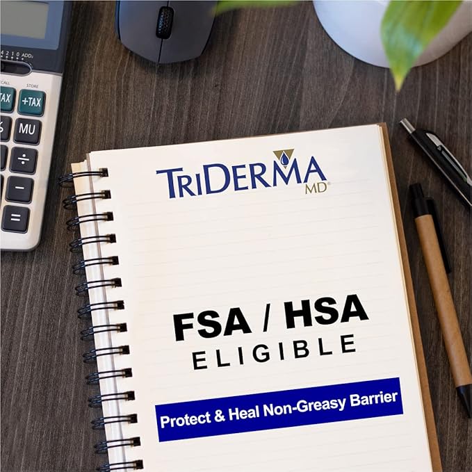 TriDerma Protect & Heal Non-Greasy Moisture Barrier Skin Protectant Incontinence Cream for Adult Diaper Rash, Chafing, Redness, Sensitive Skin with Dimethicone, Aloe Vera, FSA Eligible 4 oz