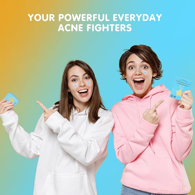 AUSLKA Star Pimple Patches - 150 Count - Hydrocolloid Pimple Patches,Cute Star Shape, Blue Colors,Spot Stickers For Face And Skin,Temporary Mirror