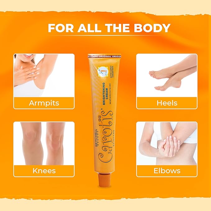 Skin Brightening Cream | 1.7 Fl oz / 50 g | Helps to Remove Pigments on: Face, Knees, Body, Armpit, and Private Areas | Brightening Gel with Carrot Oil, Alpha Arbutin, Shea Butter