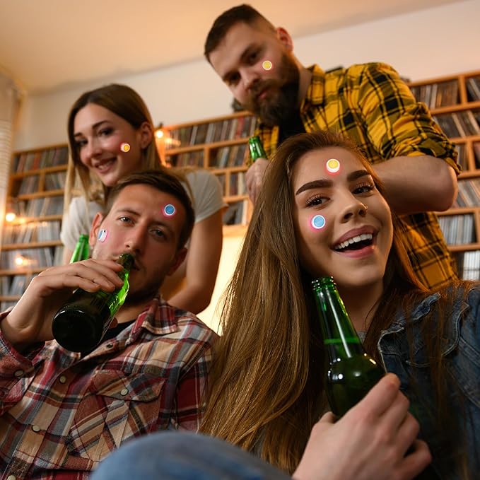 AUSLKA Light Therapy Pimple Patch, LED Red Light Hydrocolloid Zit Patches, Spot Dots for Blemishe, 6-Packs, Use 6-8 hours (Yellow, Reduces Red&Black Pimple Marks)