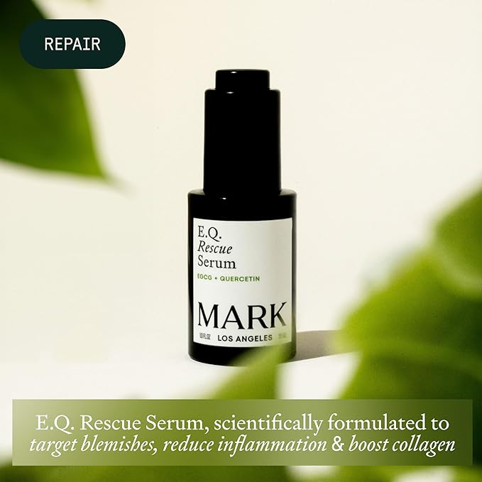EQ Rescue Face Serum - Facial Serum with EGCG & Quercetin to Reduce Blemishes, Redness & Irritation - Fragrance-Free, Non-Comedogenic, Clinically Tested - 1 fl oz
