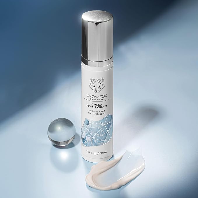 Snowfox Skin Care Omega Repair Cream with Fast-Absorbing Plant-Based Oils, 50 mL