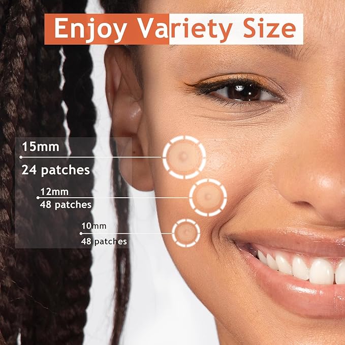 Ultra Pimple Patches - Hydrocolloid Acne Patch for Covering Zits and Blemishes Breakouts Spot Acne Dots Stickers for Face and Skin (120 count) 3 Size Day and Night Use