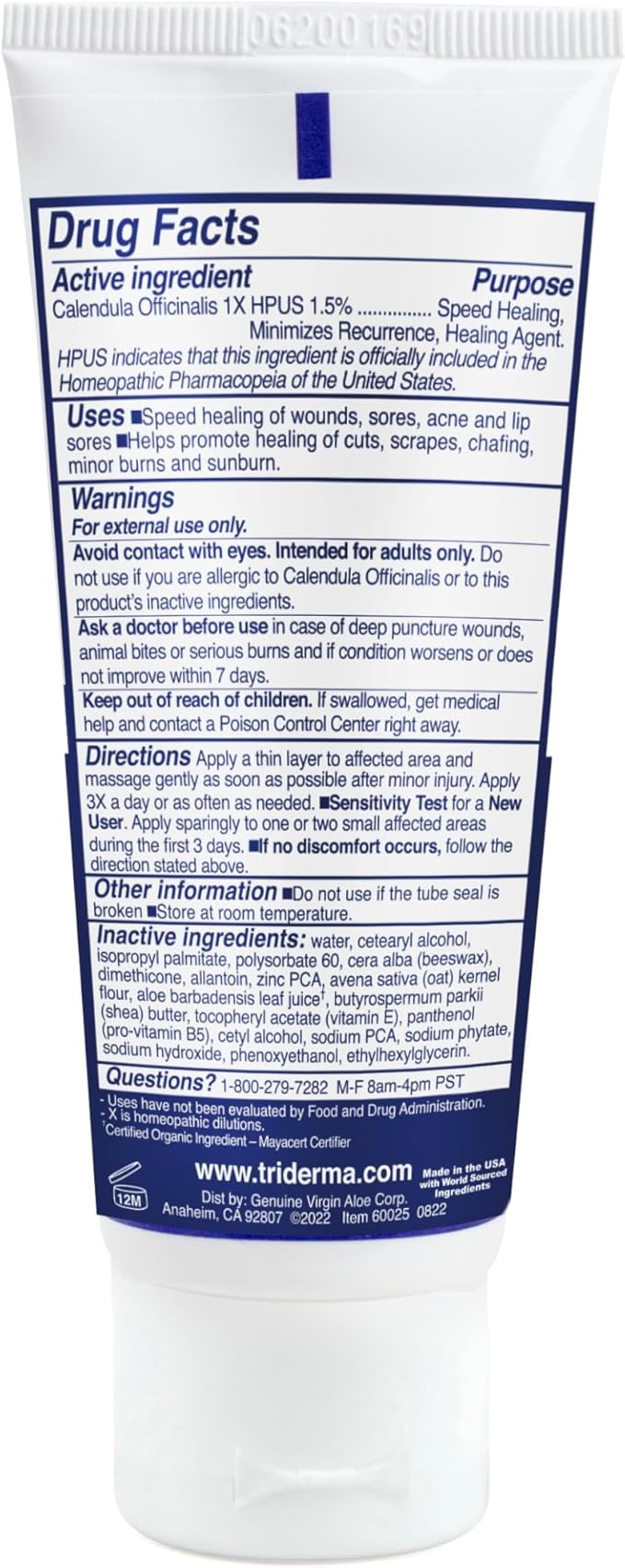 TriDerma Intense Fast Skin Healing Cream for Hard-to-Heal Skin Irritations, Sores, Rashes, Dry, Cracked Hands, Cuts, Chafing, Burns, Scrapes - First Aid Kit Essential - FSA Eligible - 2.2 oz