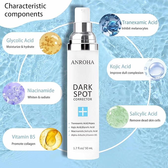 Dark Spot Remover for Face and Body Serum Promotes Anti-Aging Effect, Dark Spot Corrector for Women and Men with Niacinamide,Kojic Acid & Salicyic Acid 50ml /1.7fl oz