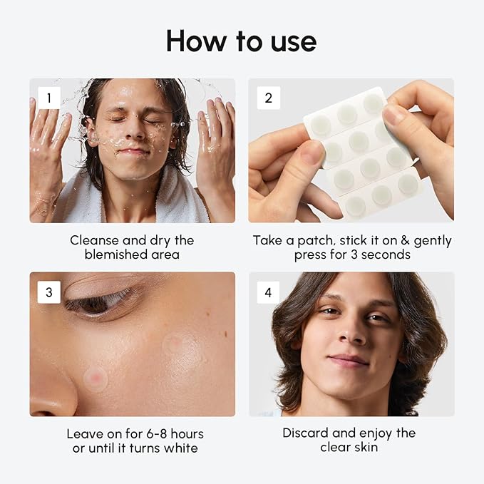 MAREE Pimple Patches for Face - Acne Clearing Device - Clear Acne Patches for Face - Invisible Hydrocolloid Patch Parches Para Acne Stickers Zit Dots - Cystic Zit Healing Blemish Pinple Covers