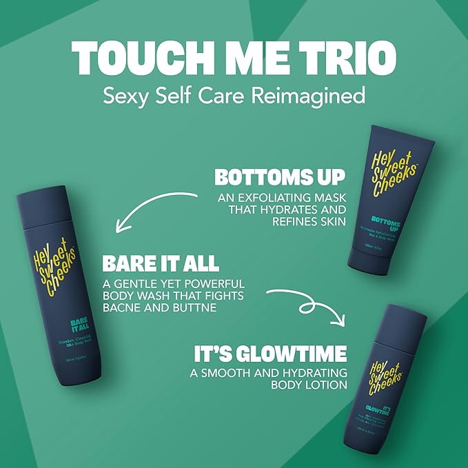 Skin Perfecting Body Blemish Treatment Lotion, AHA & BHA Glycolic Acid Body Lotion for Butt Blemish, Dark Spots, and Radiant Glow, It's Glowtime by Hey Sweet Cheeks, 6.76 oz