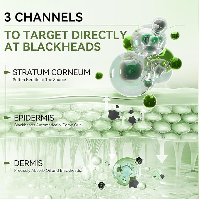 LANBENA Upgraded 2.0 Bamboo Charcoal Blackhead Remover Mask - 60 Nose Strips, Peel off & Purify Pores, Deep Cleanse for All Skin Types