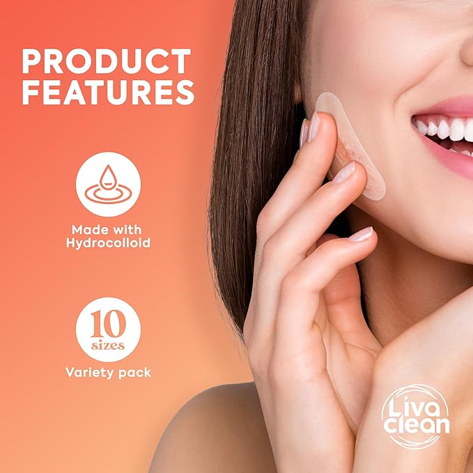 LivaClean 272 CT Pimple Patches Variety Pack Hydrocolloid Patches - Acne Patch XL, Large Pimple Dressing for Face Acne Patch XL