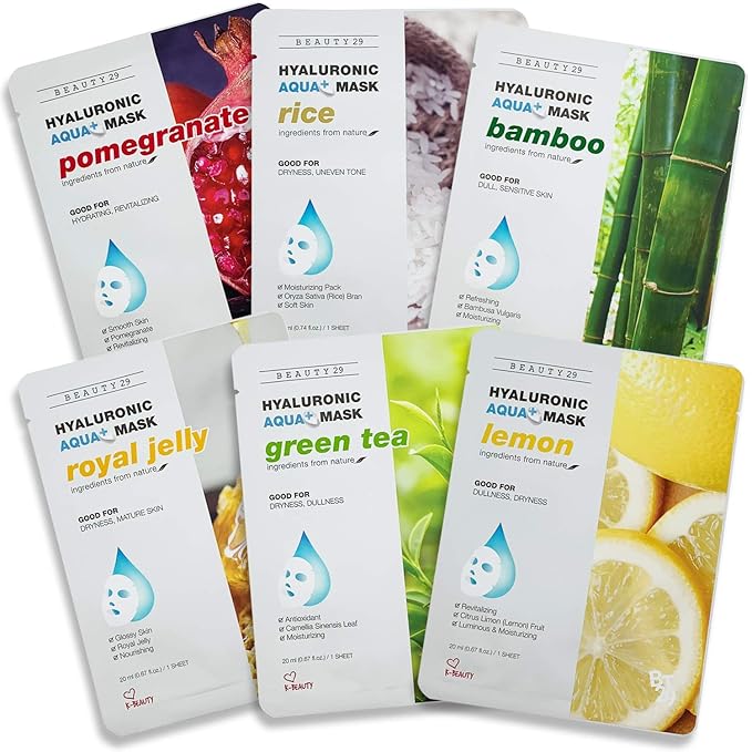 Hyaluronic Aqua Plus Essence Full Face Facial Sheet Mask 18 Sheets Combo - VALUE SET