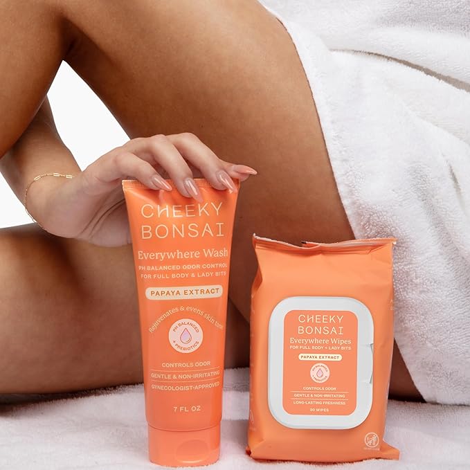 Cheeky Bonsai Feminine Full Body Wash for Women - Removes Odor - pH Balanced - Gentle on Sensitive Skin - No Dyes or Parabens - Hypoallergenic - Gynecologist Approved - 7 oz