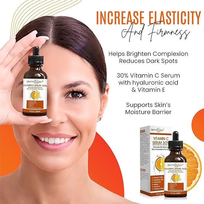 Vitamin C Serum with Pure Retinol, Hyaluronic Acid, & Organic Anti-Aging Formula - 4 Fl Oz