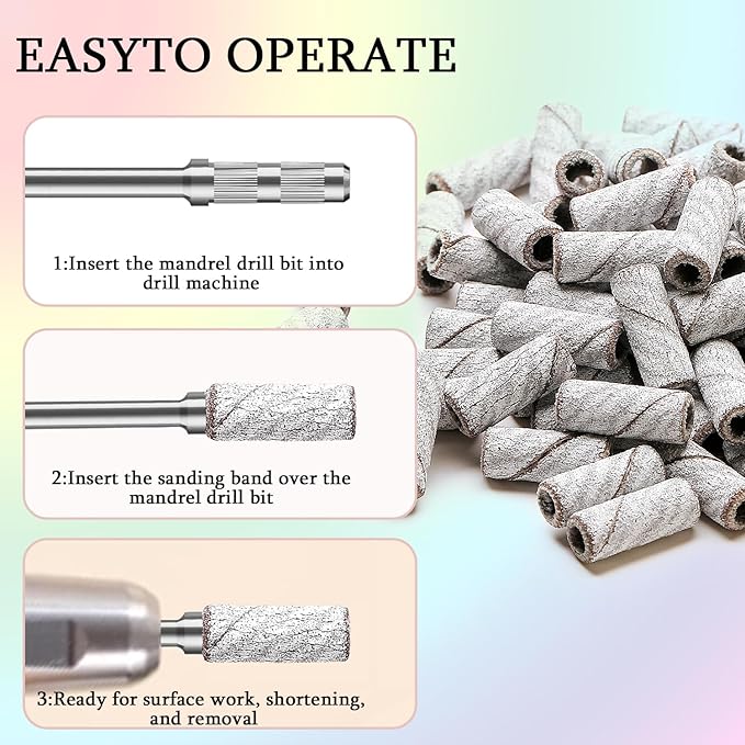 100pcs Nail Drill Bits Small